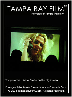 Photograph picture of Tampa Bay actress Krista Grotte photographed by Tampa Bay photography and design company Aurora PhotoArts. Photograph by photographer C. A. Passinault. Tampa Bay Film official photograph production still selection.
